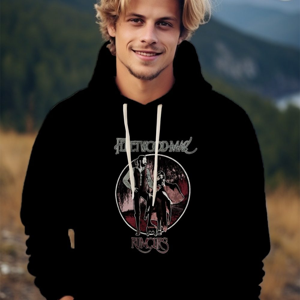 Sweat-shirt à capuche Homme Fleetwood Mac avec un design de Fleetwood Mac Rumours noir