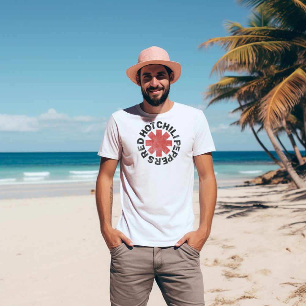 T-shirt Homme Red Hot Chili Peppers avec un design de RHCP Used noir