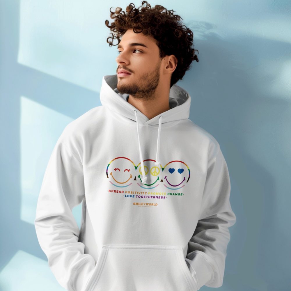 Sweat-shirt à capuche Homme Smiley World avec un design de Smiley World Spread Positivity