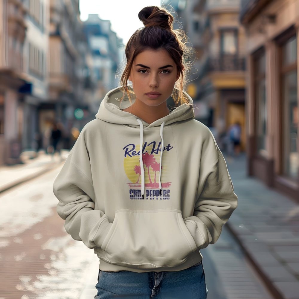 Sweat-shirt à capuche Femme RHCP avec un design de RHCP Sunset
