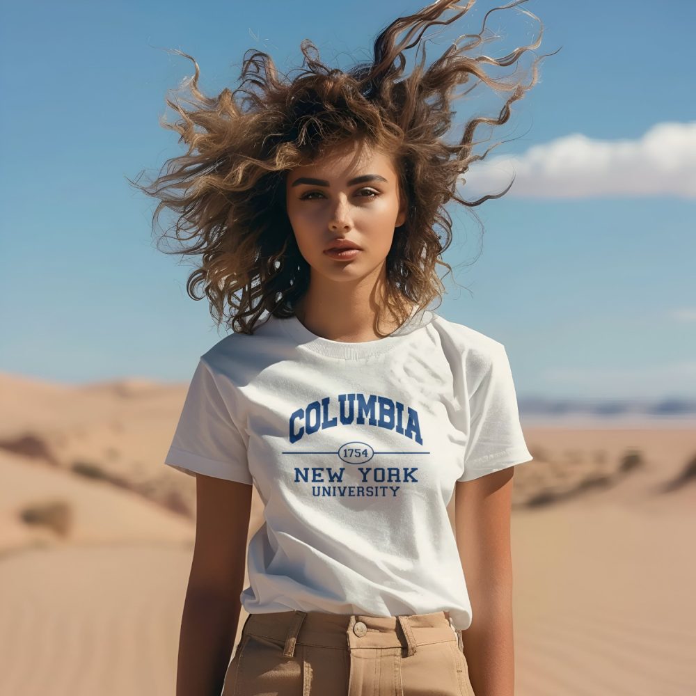 T-shirt femme Columbia avec un design de Columbia 1754 bleu navy