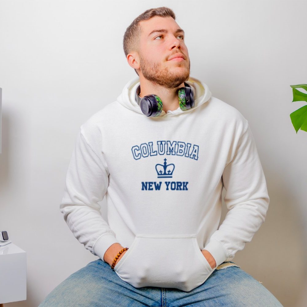 Sweat-shirt à capuche homme Columbia avec un design de Columbia New York bleu navy