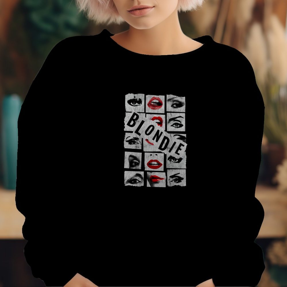 Sweat oversize coton bio Femme Blondie avec un design de Blondie noir