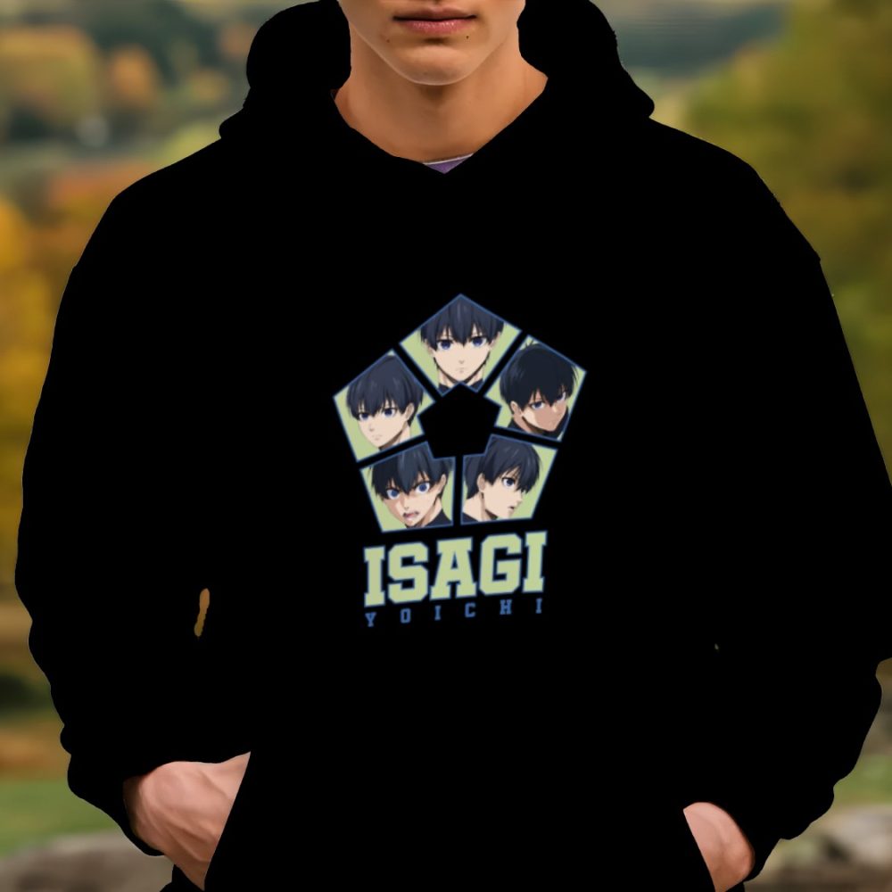 Sweat-shirt à capuche Homme Bluelock avec un design de Bluelock Isagi Yoichi bleu
