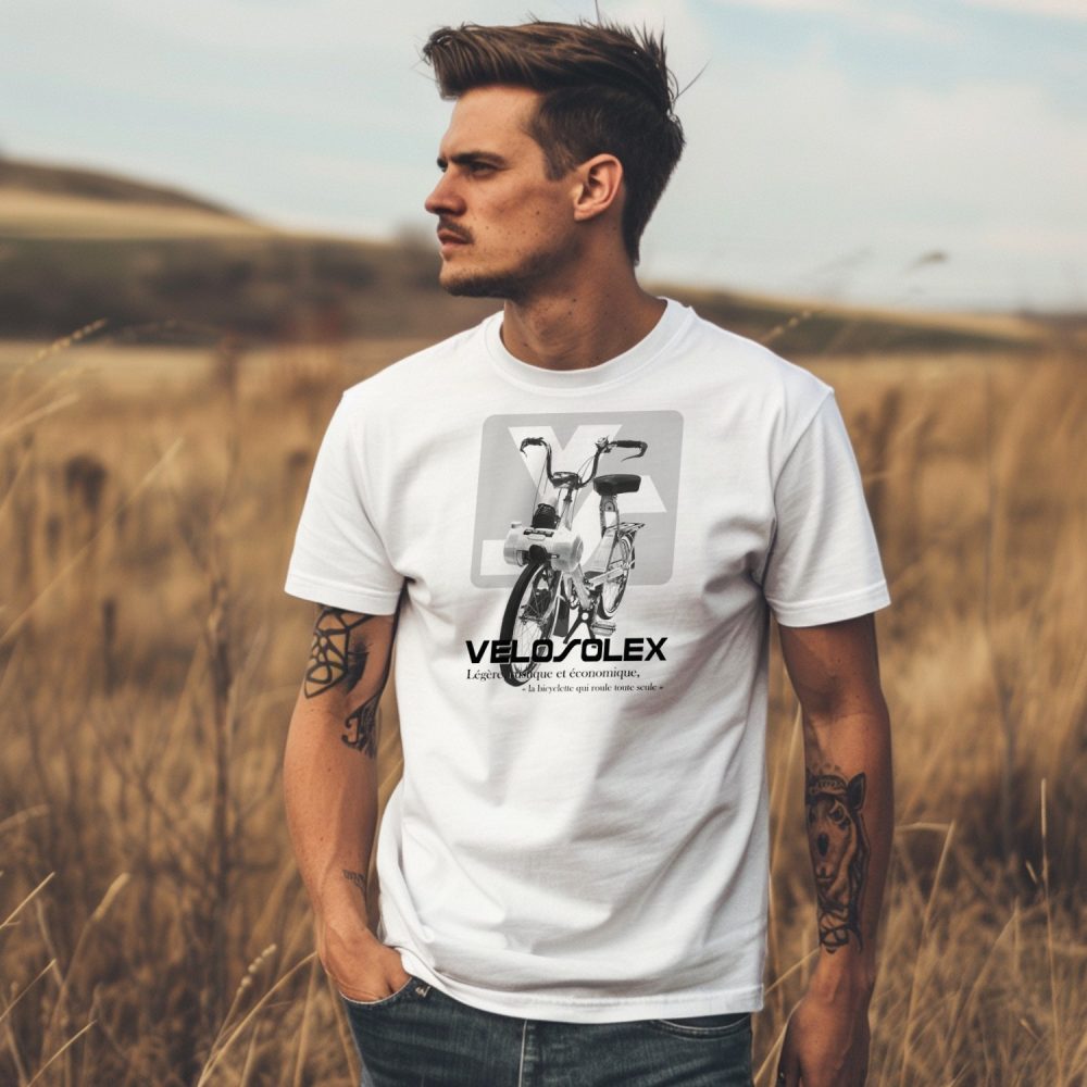 T-shirt Homme Solex avec un design de Solex Vélo