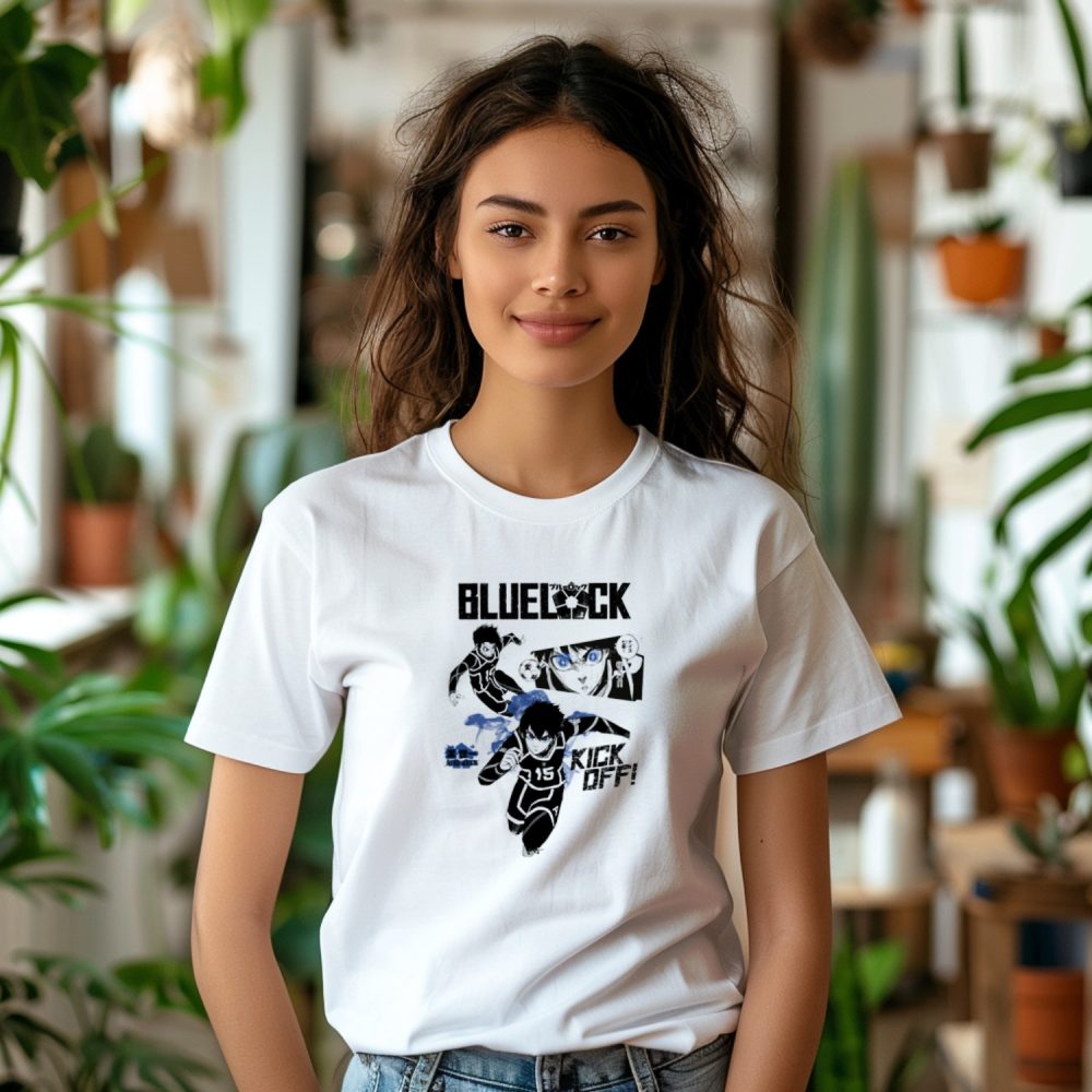 T-shirt Femme Bluelock avec un design de Bluelock Kick Off noir