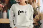 Sweat oversize coton bio Femme Harvard avec un design de Harvard Arc noir