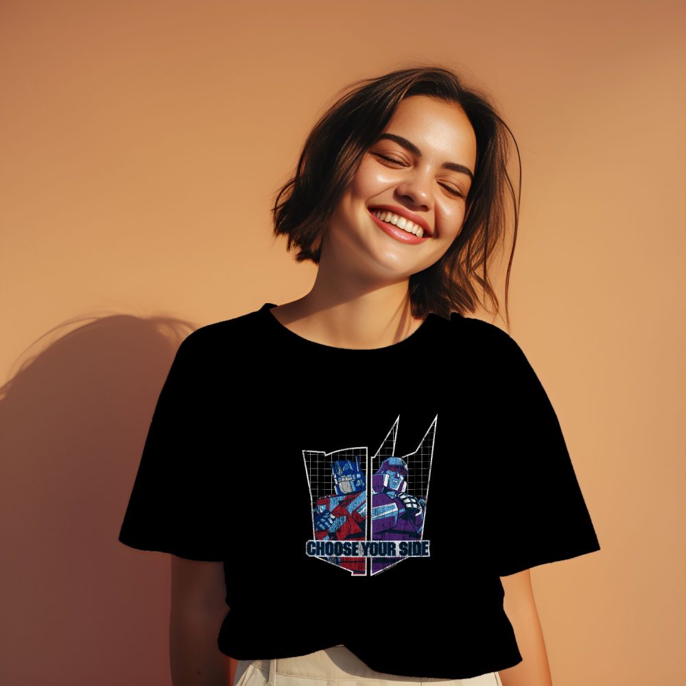 T-shirt oversize coton bio Femme Transformers avec un design de Transformers Choose Your Side