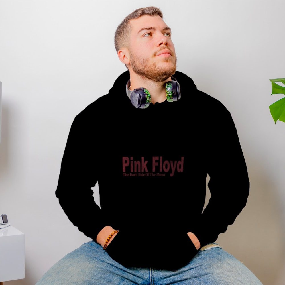 Sweat-shirt à capuche Homme Pink Floyd avec un design de Pink Floyd Dark Side Of The Moon rouge