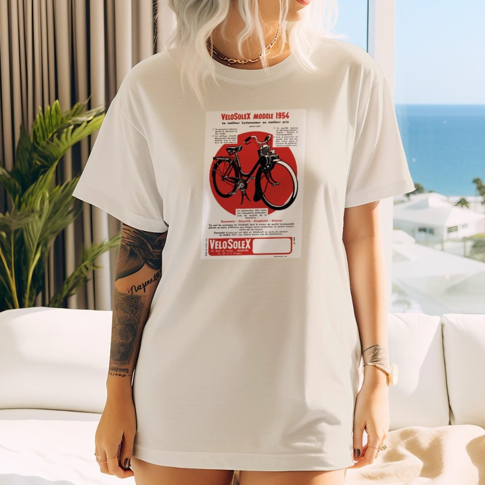 T-shirt bio oversize Femme Solex avec un design de Solex Modèle 1954