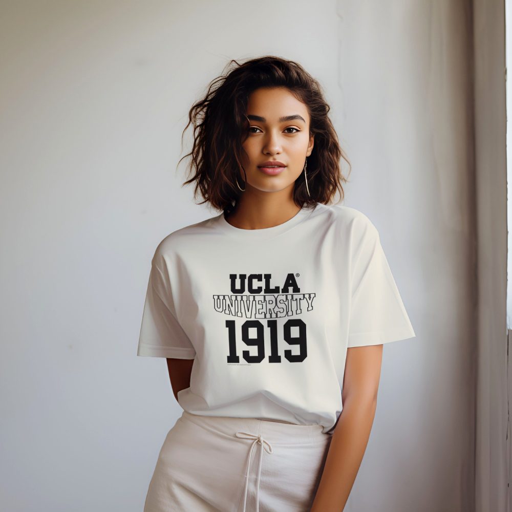 T-shirt bio oversize Femme UCLA avec un design de UCLA University 1919 noir
