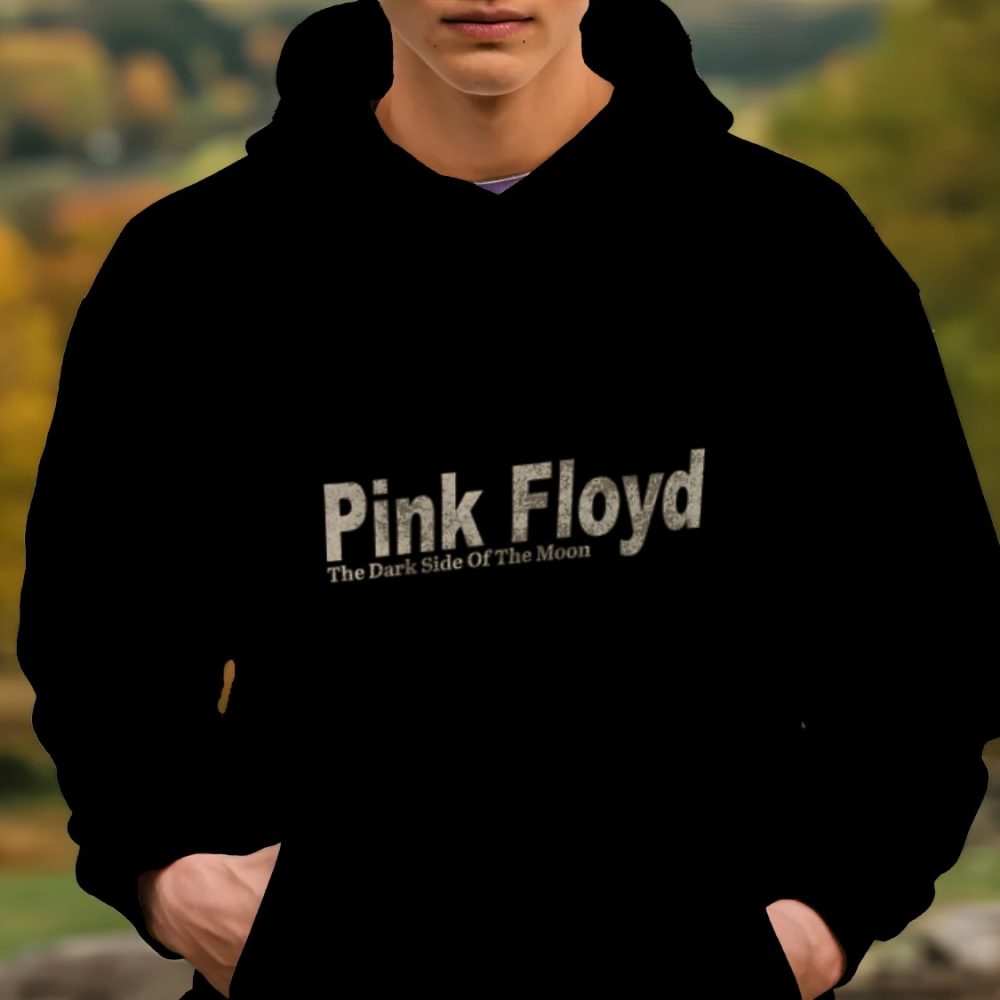 Sweat-shirt à capuche Homme Pink Floyd avec un design de Pink Floyd Dark Side Of The Moon beige