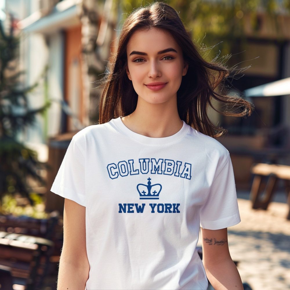 T-shirt femme Columbia avec un design de Columbia New York bleu navy