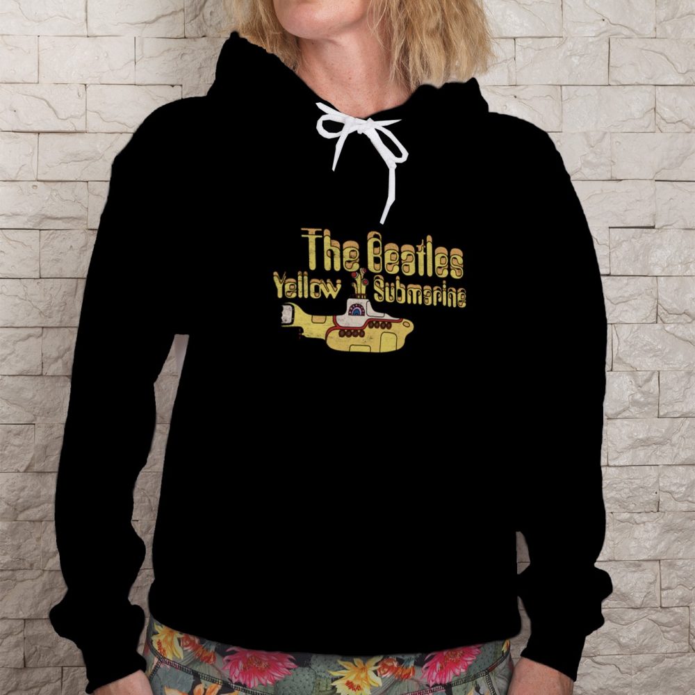 Sweat-shirt à capuche Femme The Beatles avec un design de The Beatles Yellow Submarine