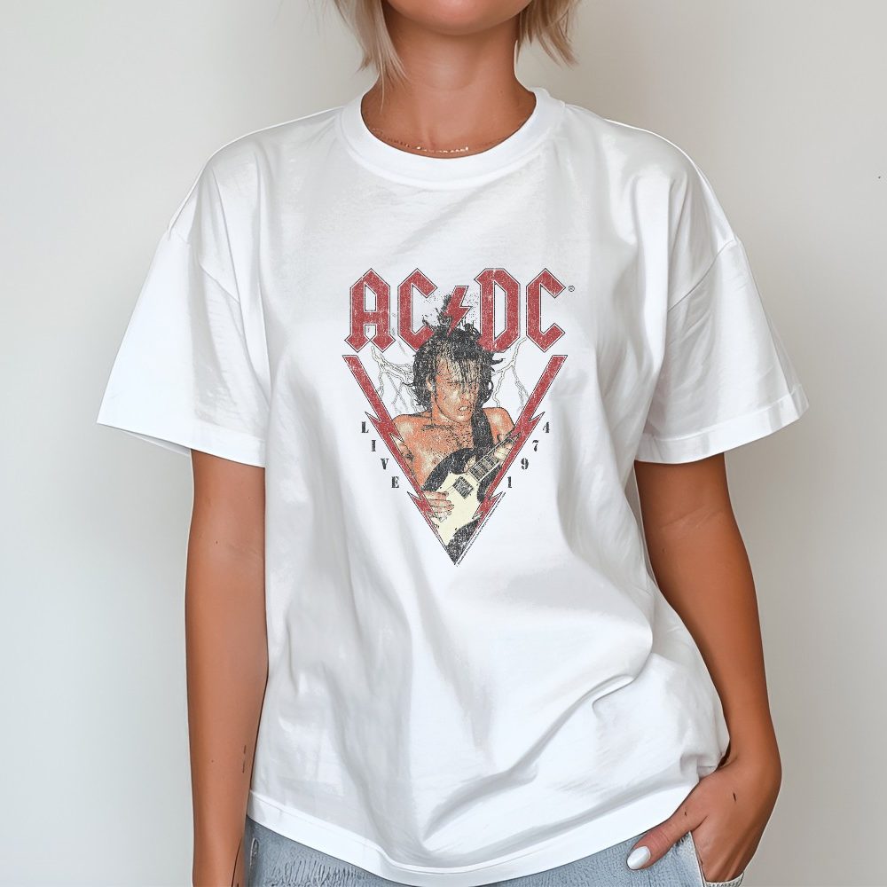 T-shirt Femme ACDC avec un design de ACDC Live 1974
