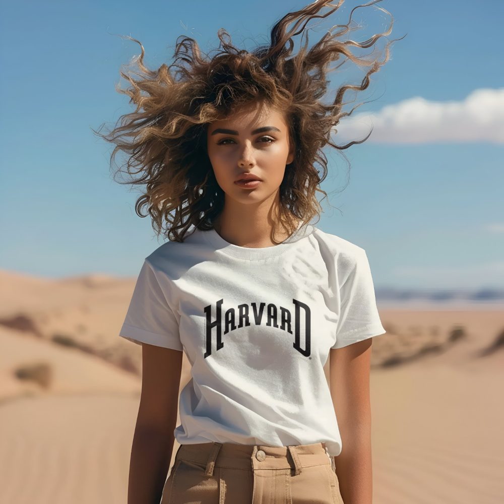 T-shirt Femme Harvard avec un design de Harvard Arc noir