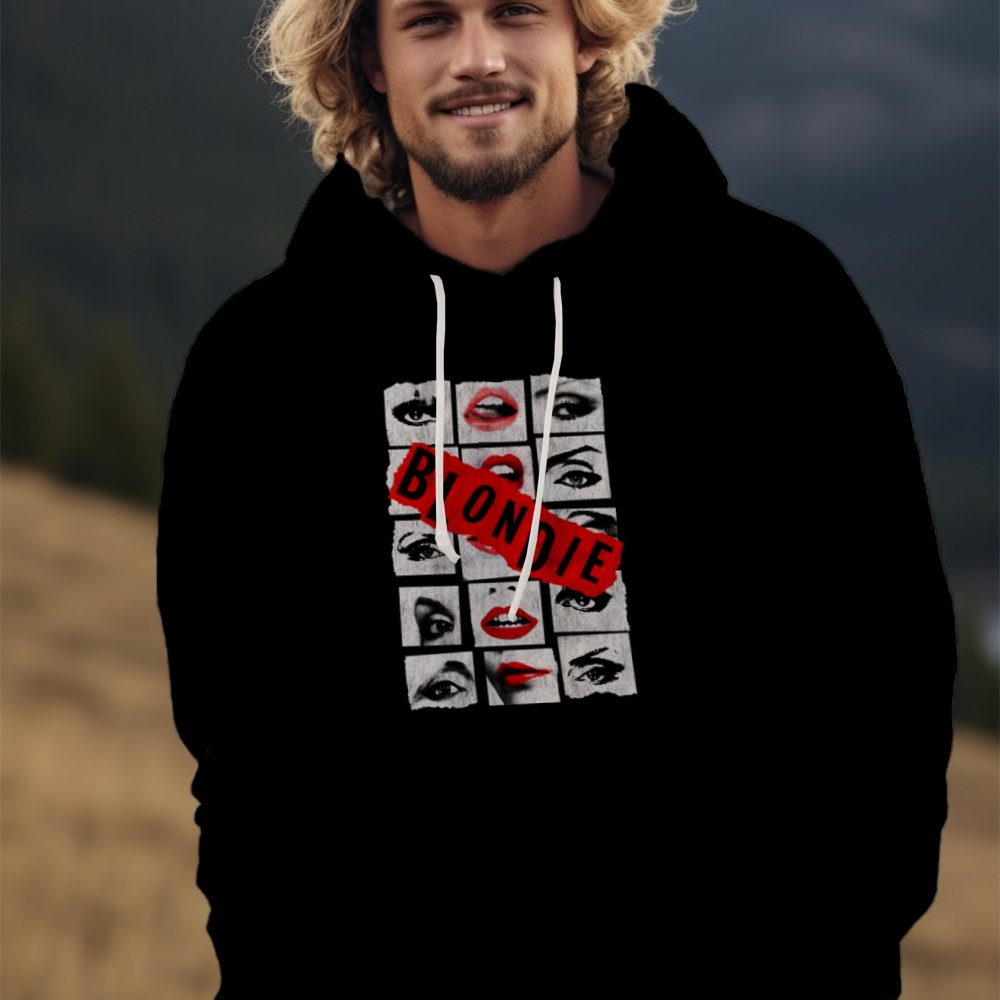 Sweat-shirt à capuche Homme Blondie avec un design de Blondie blanc