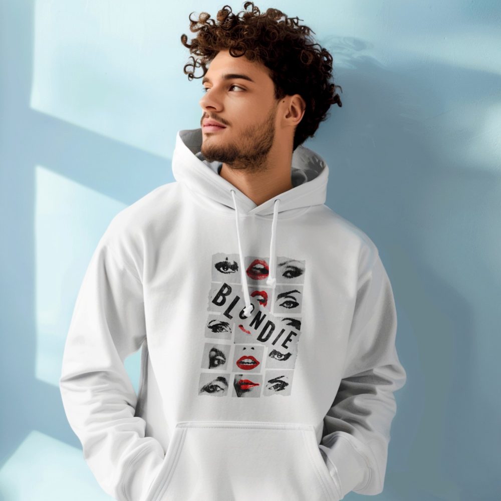 Sweat-shirt à capuche Homme Blondie avec un design de Blondie noir