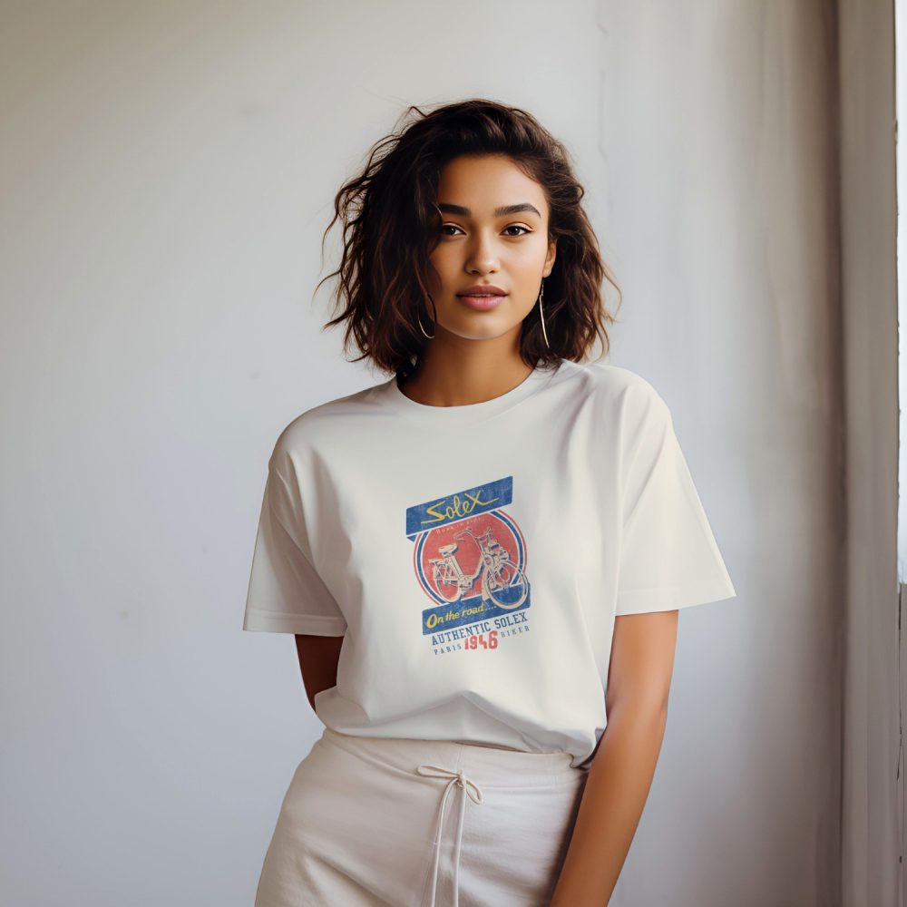 T-shirt bio oversize Femme Solex avec un design de Solex On The Road