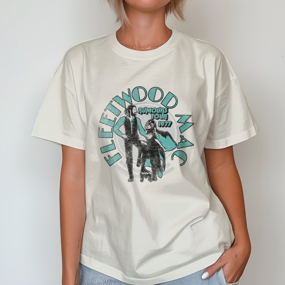 T-shirt oversize coton bio femme Fleetwood Mac avec un design de Fleetwood Mac Rumours 1977
