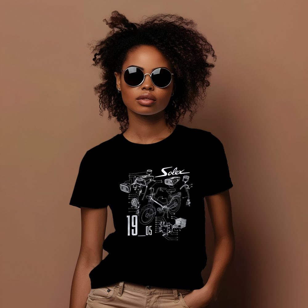 T-shirt Femme Solex avec un design de Solex Pièces 1905 blanc