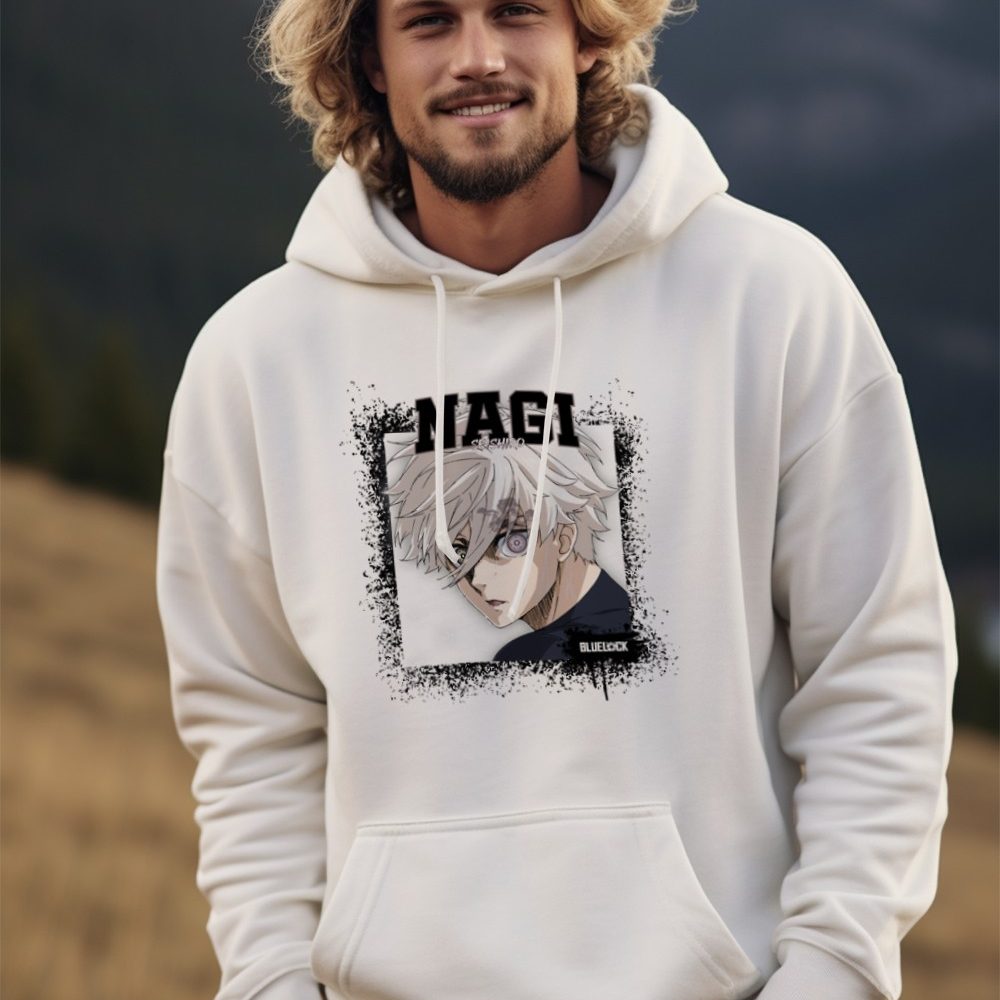 Sweat-shirt à capuche Homme Bluelock avec un design de Bluelock Seishiro noir