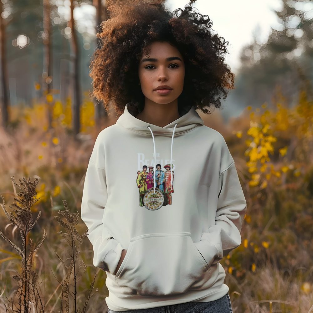 Sweat-shirt à capuche Femme The Beatles avec un design de The Beatles Lonely Hearts