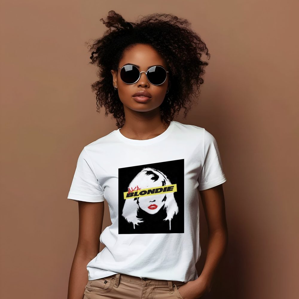T-shirt femme Femmes avec un design de Blondie Aka noir
