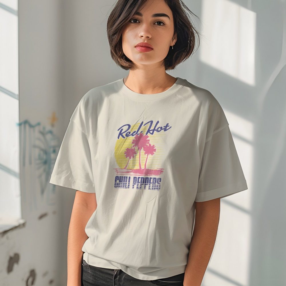 T-shirt bio oversize Femme RHCP avec un design de RHCP Sunset