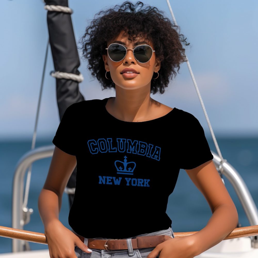 T-shirt Femme Columbia avec un design de Columbia New York bleu navy