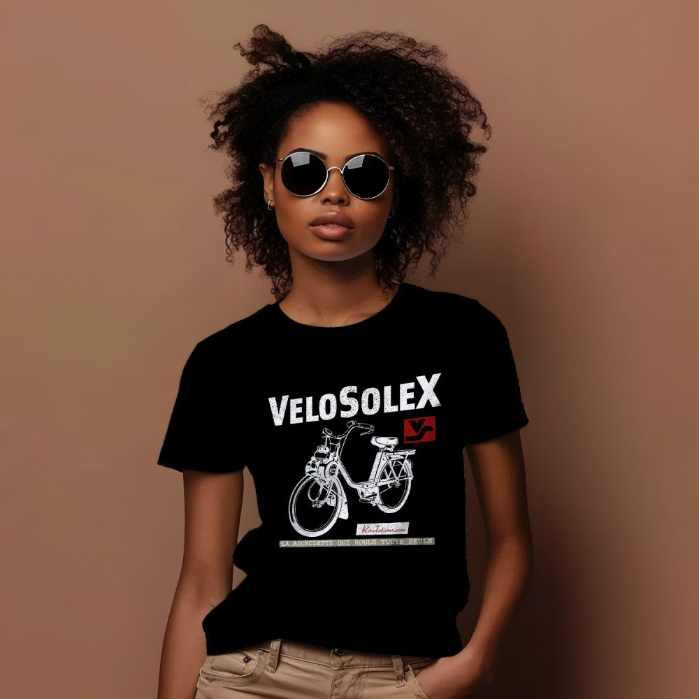 T-shirt Femme Solex avec un design de Solex Révolutionnaire blanc