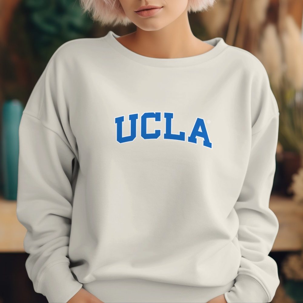 Sweat oversize coton bio Femme UCLA avec un design de UCLA Arc bleu contour blanc