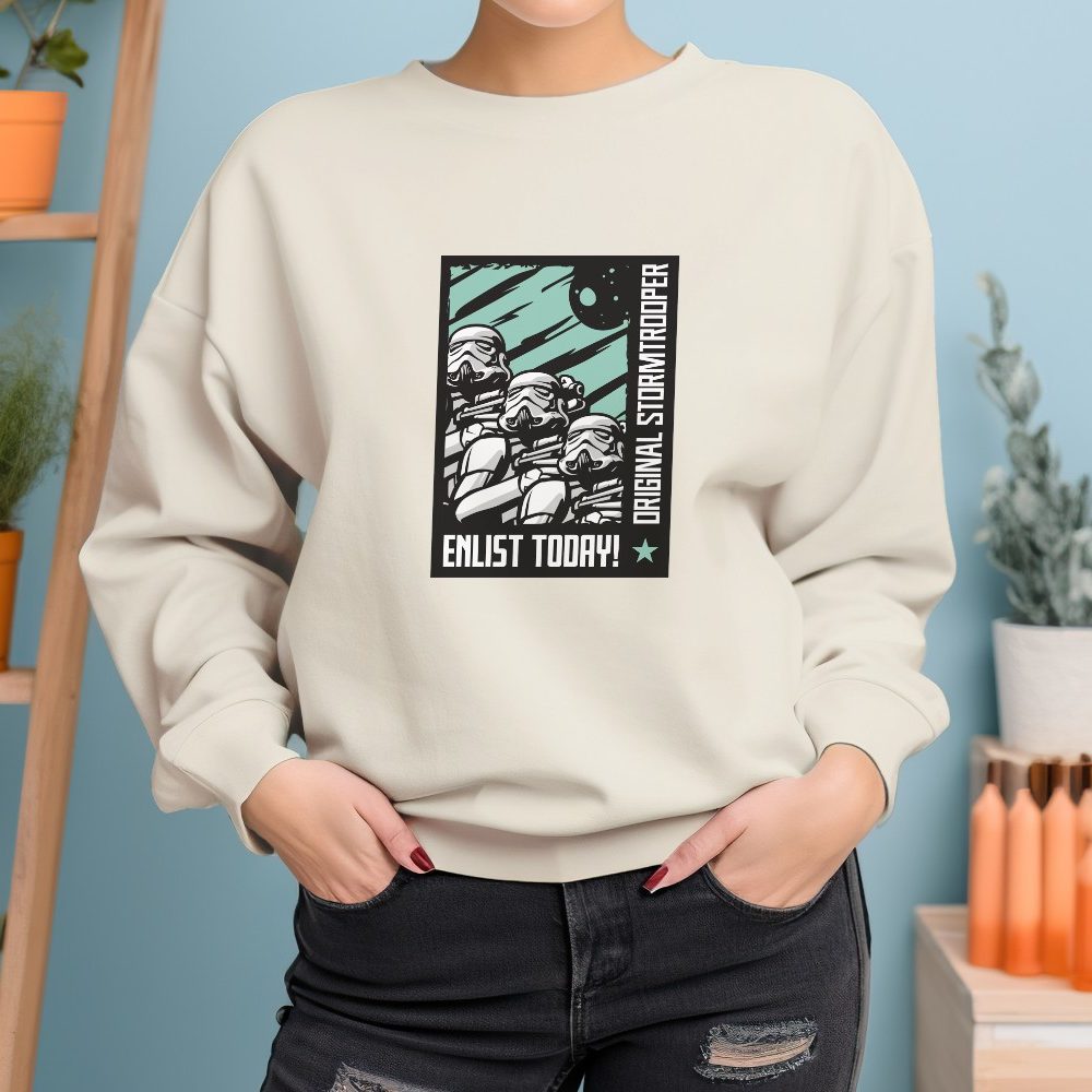 Sweat oversize coton bio Femme Original Stormtrooper avec un design de Original Stormtrooper Enlist Today!