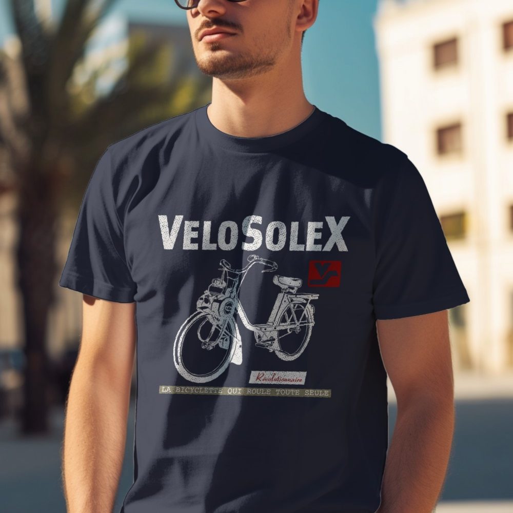 T-shirt Homme Solex avec un design de Solex Révolutionnaire blanc