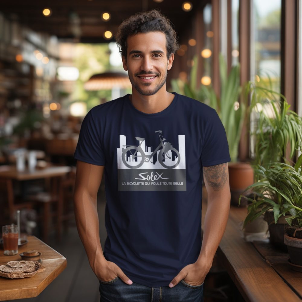 T-shirt Homme Solex avec un design de Solex Silhouette gris