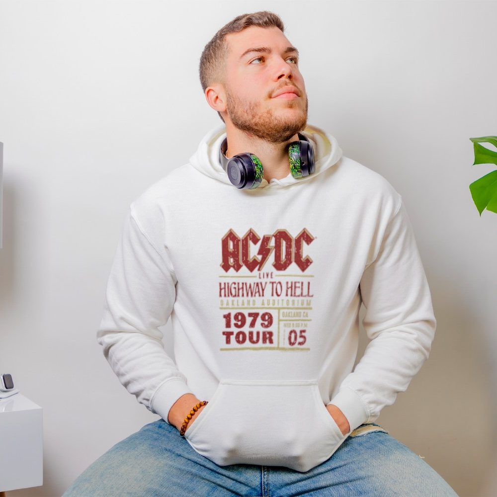 Sweat-shirt à capuche homme ACDC avec un design de ACDC Highway to Hell