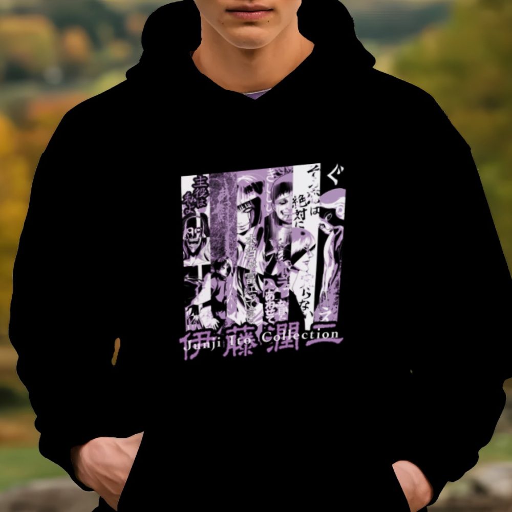 Sweat-shirt à capuche Homme Junji Ito Collection avec un design de Junji Ito Collection Purple