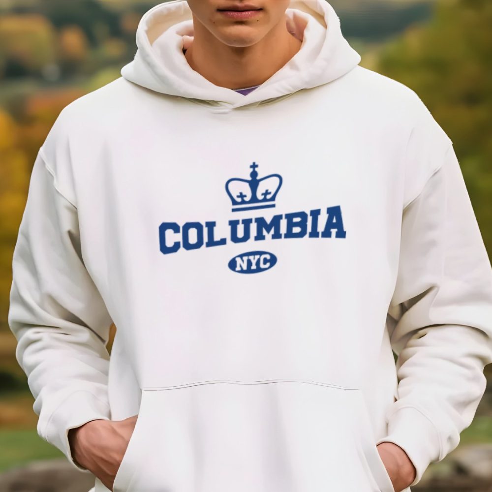 Sweat-shirt à capuche Homme Columbia avec un design de Columbia NYC bleu
