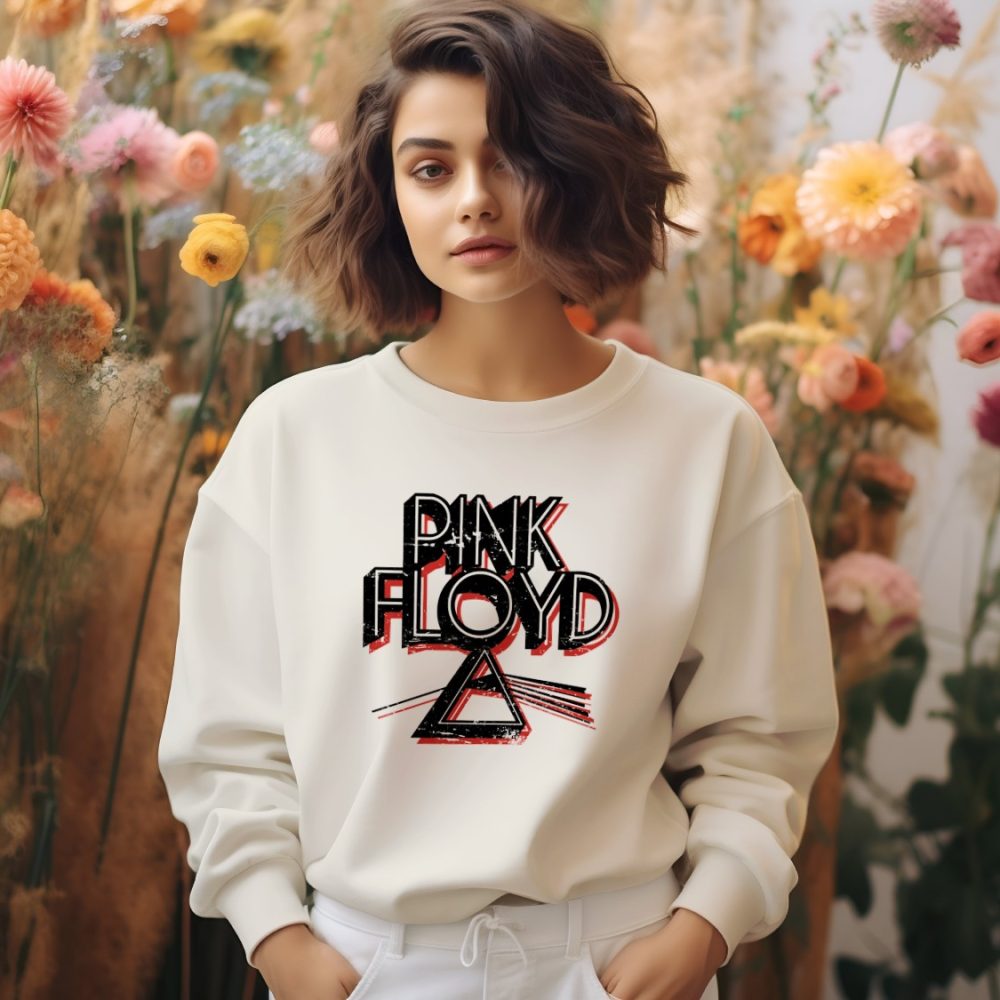 Sweat oversize coton bio Femme Pink Floyd avec un design de Pink Floyd