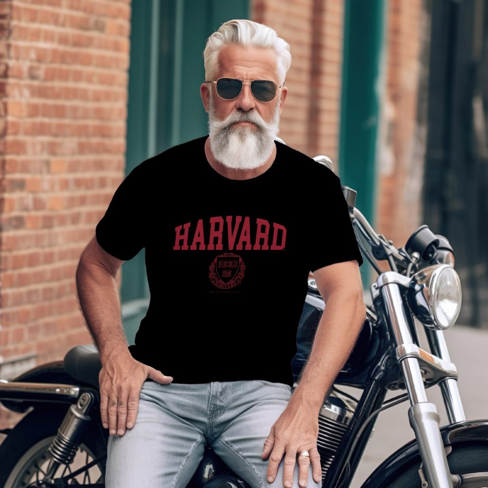 T-shirt Homme Harvard avec un design de Harvard Écusson rouge