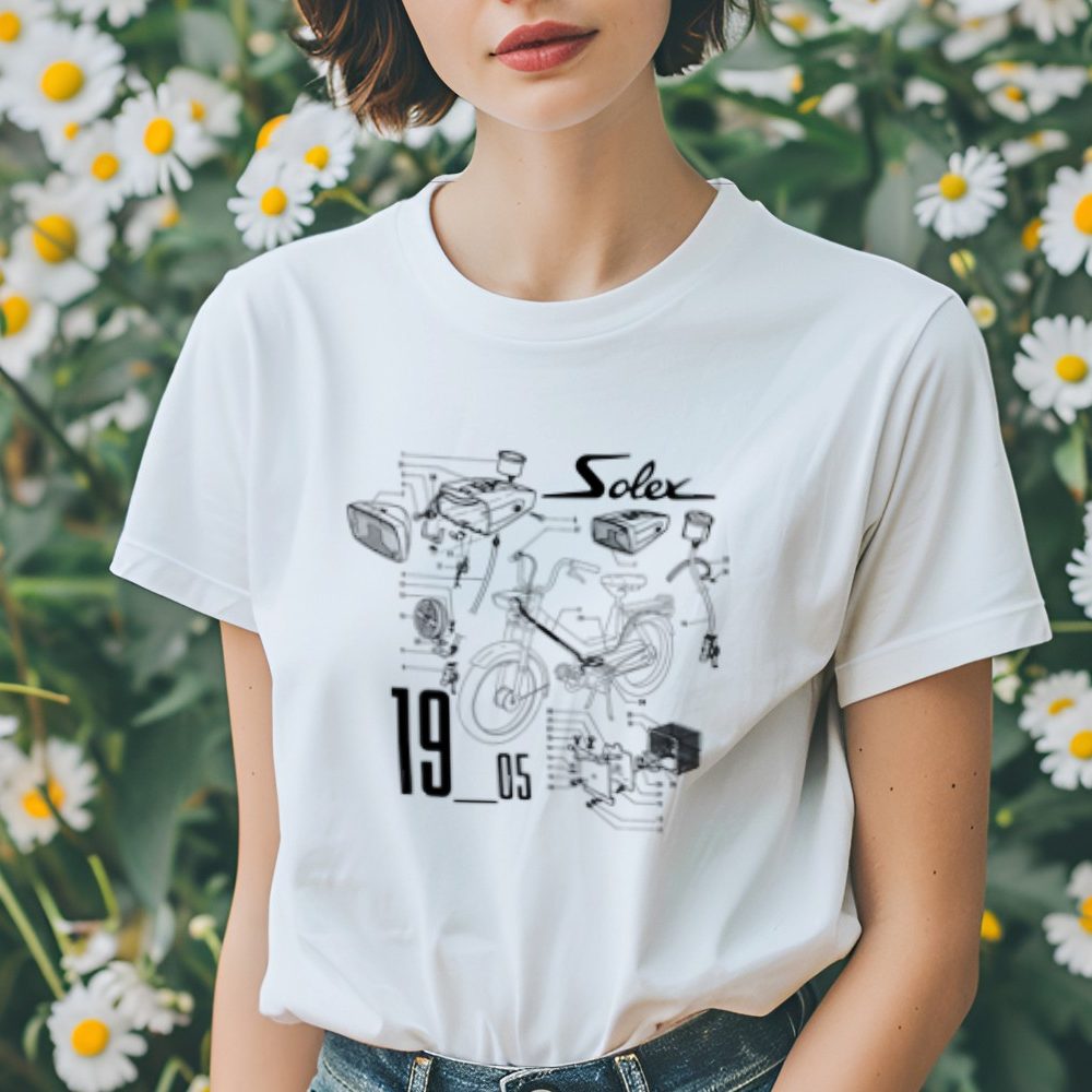 T-shirt Femme Solex avec un design de Solex Pièces 1905 noir