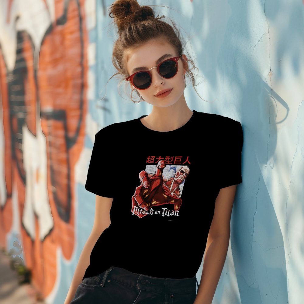 T-shirt Femme Attack On Titan avec un design de Attack On Titan Hand blanc