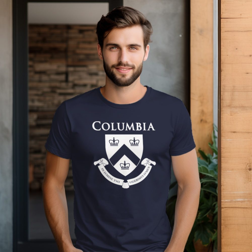 T-shirt homme Columbia avec un design de Columbia Blason blanc