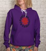 Sweat-shirt à capuche Femme Red Hot Chili Peppers avec un design de RHCP Used noir