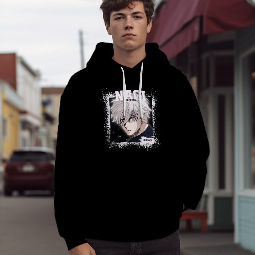 Sweat-shirt à capuche Homme Bluelock avec un design de Bluelock Seishiro blanc