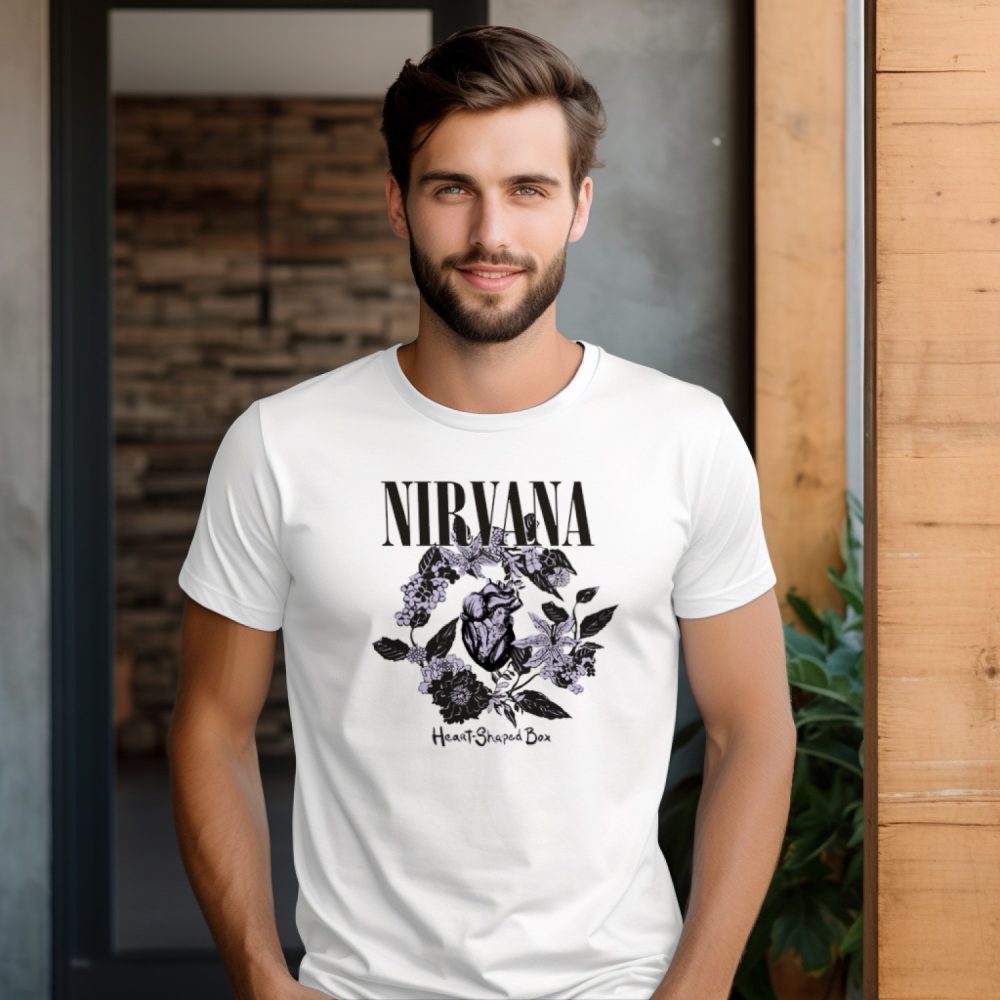T-shirt Homme Nirvana avec un design de Nirvana Heart-Shaped Box