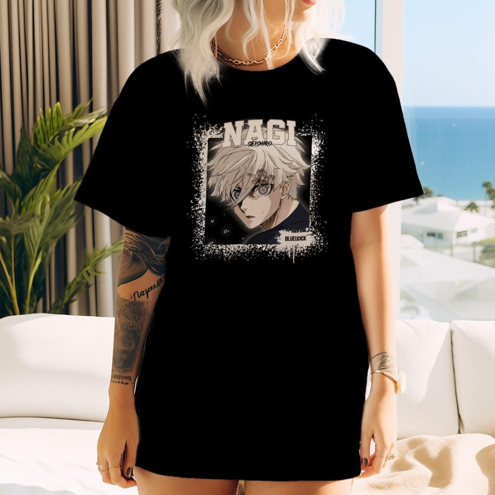 T-shirt oversize coton bio Femme Bluelock avec un design de Bluelock Seishiro blanc