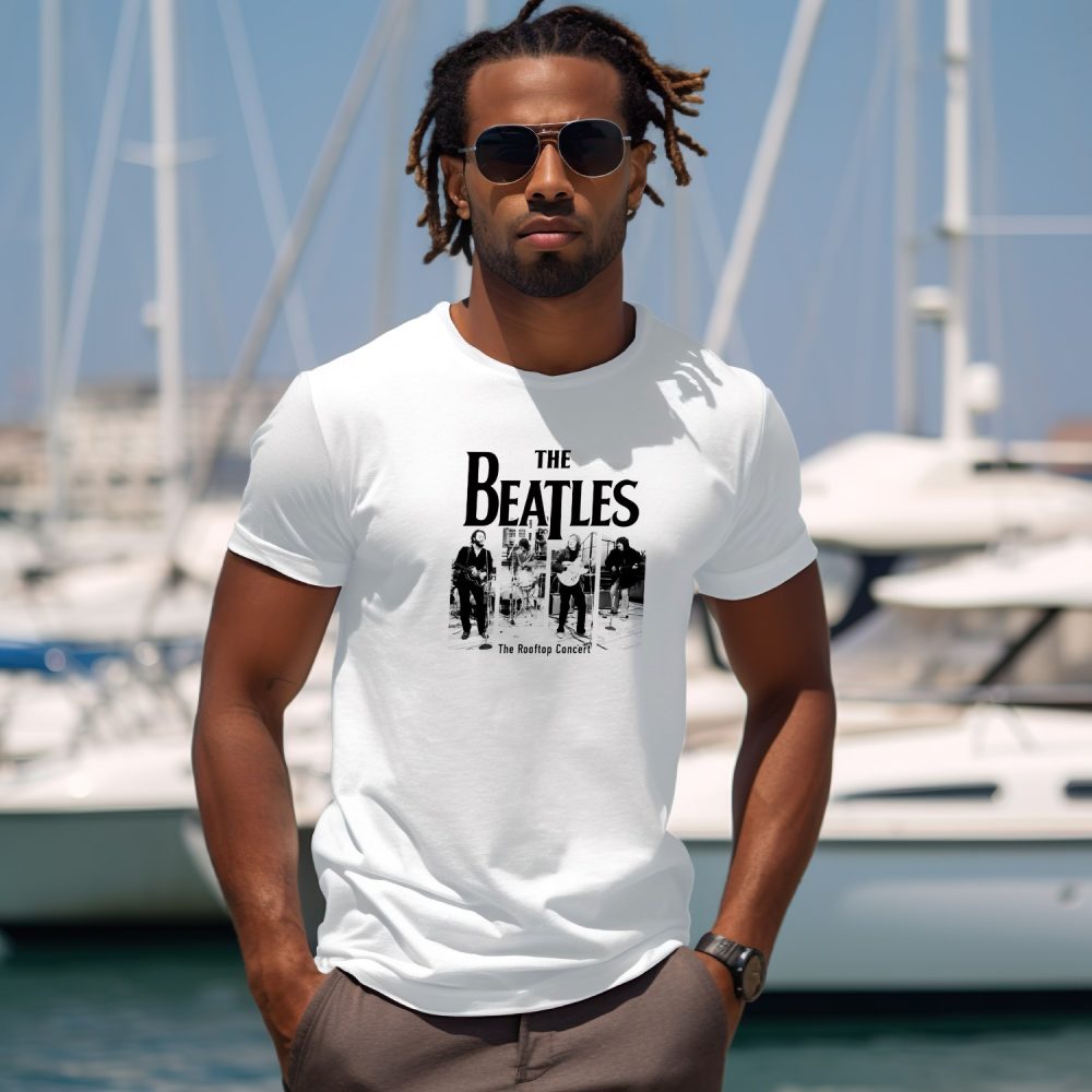 T-shirt Homme The Beatles avec un design de The Beatles Live noir