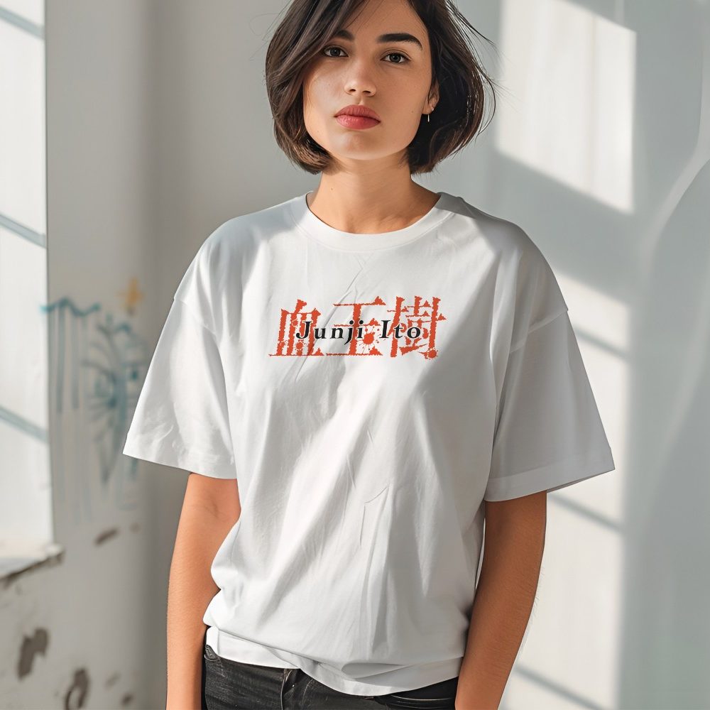 T-shirt oversize coton bio Femme Junji Ito Collection avec un design de Junji Ito Collection Logo 2