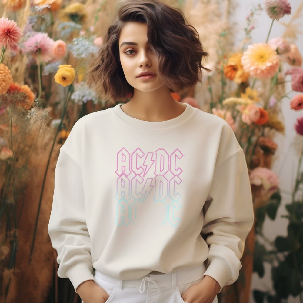 Sweat oversize coton bio Femme ACDC avec un design de ACDC